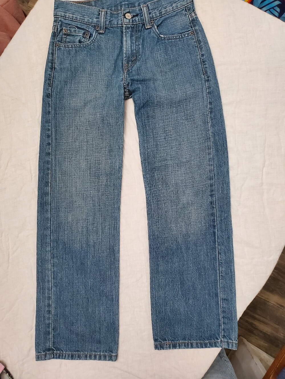 Levi's 550 Relaxed Fit Jeans Boys Size 11 Reg W25 L26 Medium Wash 100% Cotton